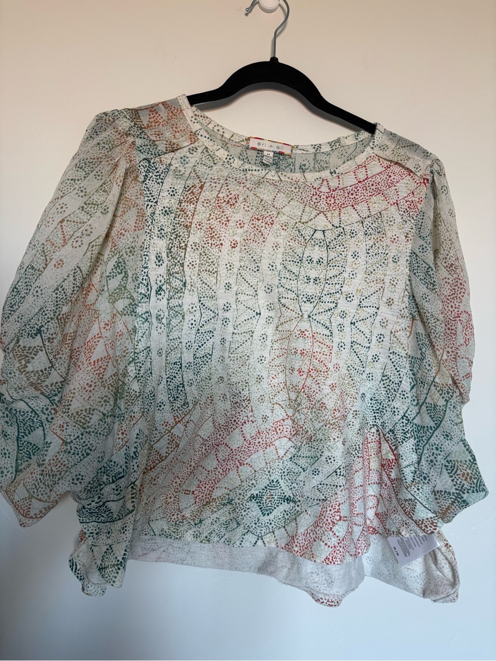 Eri & Ali Medium batwing patterned top blouse
